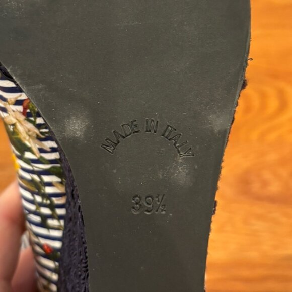 Pancaldi for Diane B. Striped Floral Heels - Picture 4 of 4